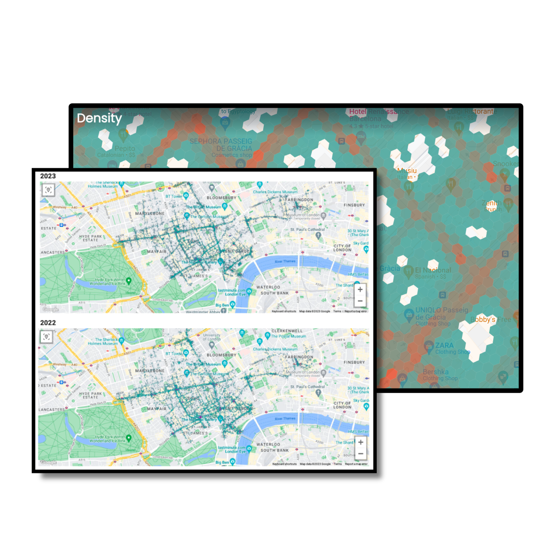 Monitor the density of visitors across your location with footfall data